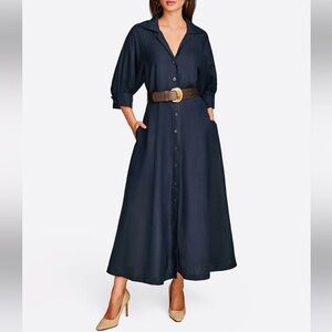 Donna Karan Button-Down Maxi Dress